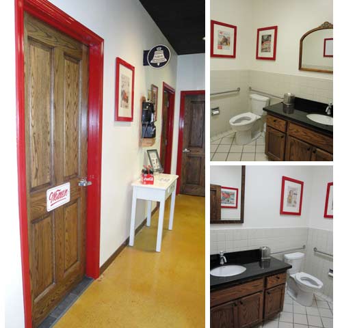 restrooms